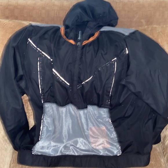 Orangetheory OTF Windbreaker nylon jacket Sz L HOODED HALF-ZIP SPORT ANORAK - Picture 8 of 8